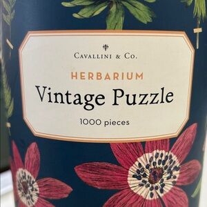 Herbarium Vintage Puzzle - 1000 Pieces - Blue and Red Catalina & Co.
